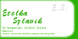 etelka szlavik business card